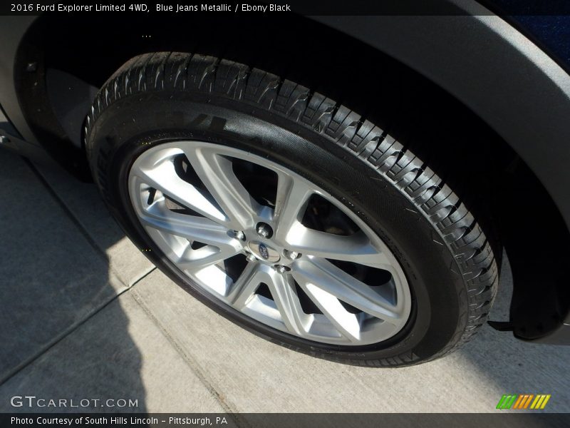 Blue Jeans Metallic / Ebony Black 2016 Ford Explorer Limited 4WD