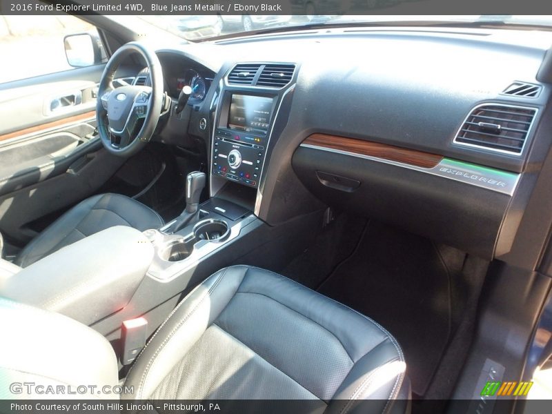 Blue Jeans Metallic / Ebony Black 2016 Ford Explorer Limited 4WD