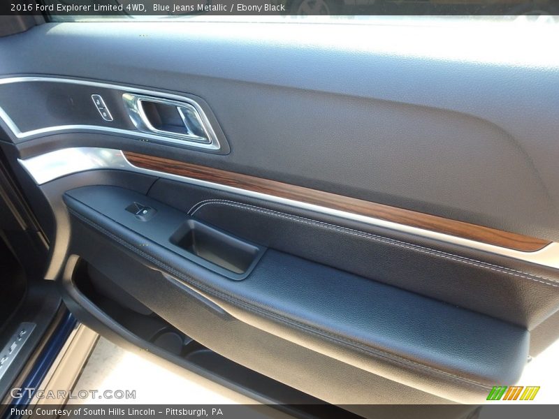 Blue Jeans Metallic / Ebony Black 2016 Ford Explorer Limited 4WD