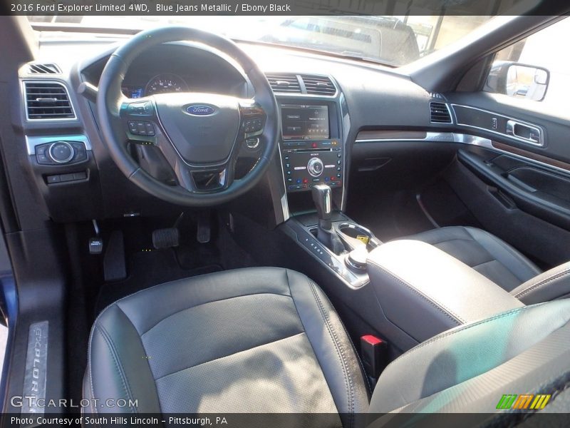 Blue Jeans Metallic / Ebony Black 2016 Ford Explorer Limited 4WD