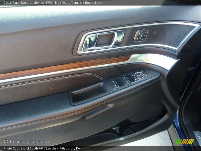 Blue Jeans Metallic / Ebony Black 2016 Ford Explorer Limited 4WD