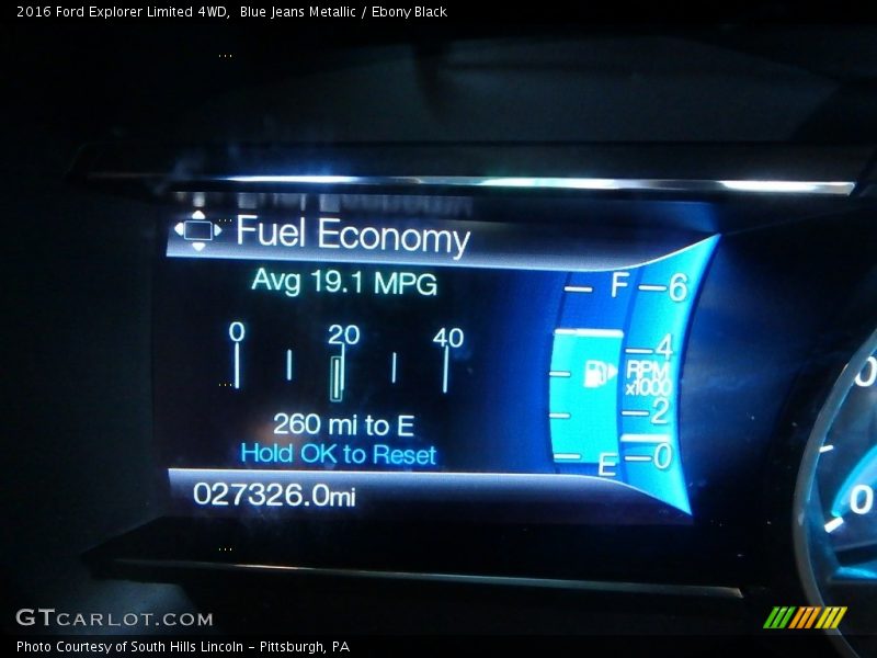 Blue Jeans Metallic / Ebony Black 2016 Ford Explorer Limited 4WD