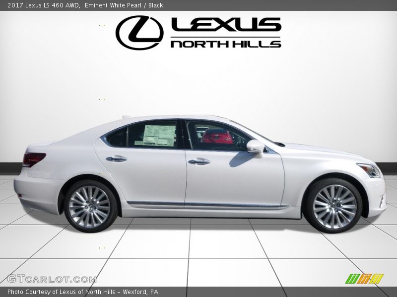 Eminent White Pearl / Black 2017 Lexus LS 460 AWD