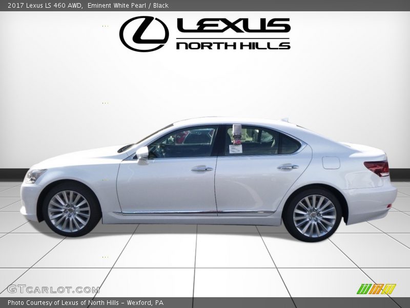 Eminent White Pearl / Black 2017 Lexus LS 460 AWD