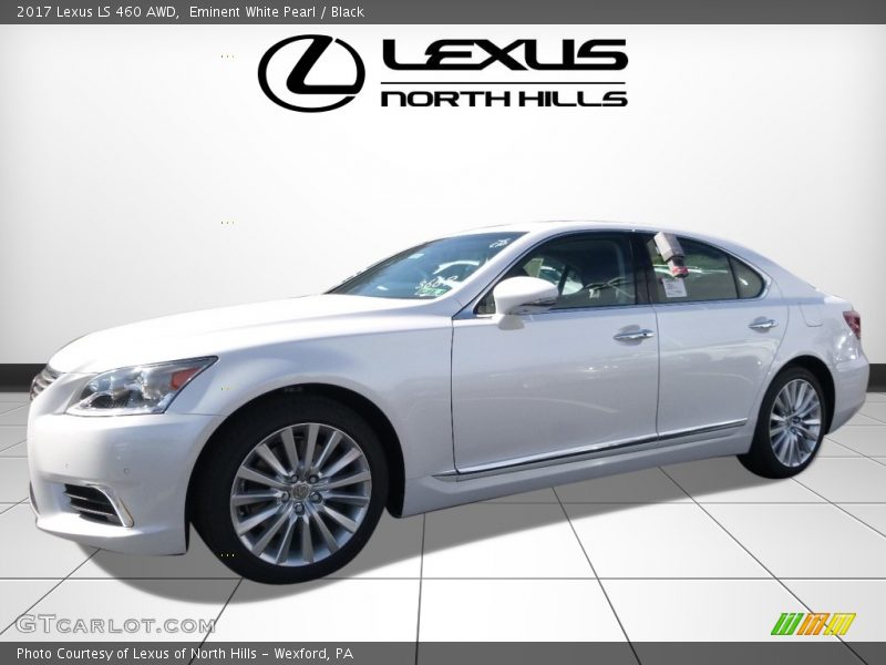 Eminent White Pearl / Black 2017 Lexus LS 460 AWD