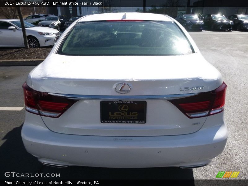 Eminent White Pearl / Black 2017 Lexus LS 460 AWD