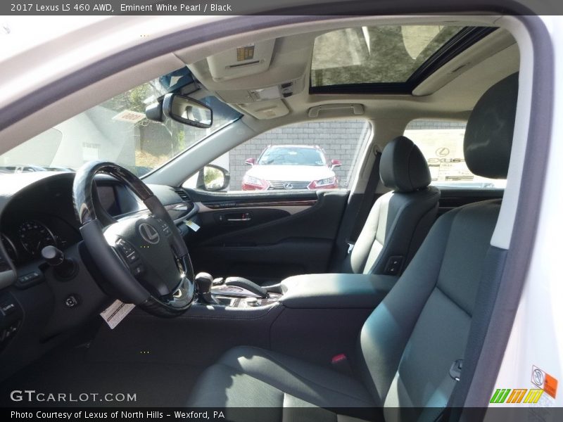 Eminent White Pearl / Black 2017 Lexus LS 460 AWD