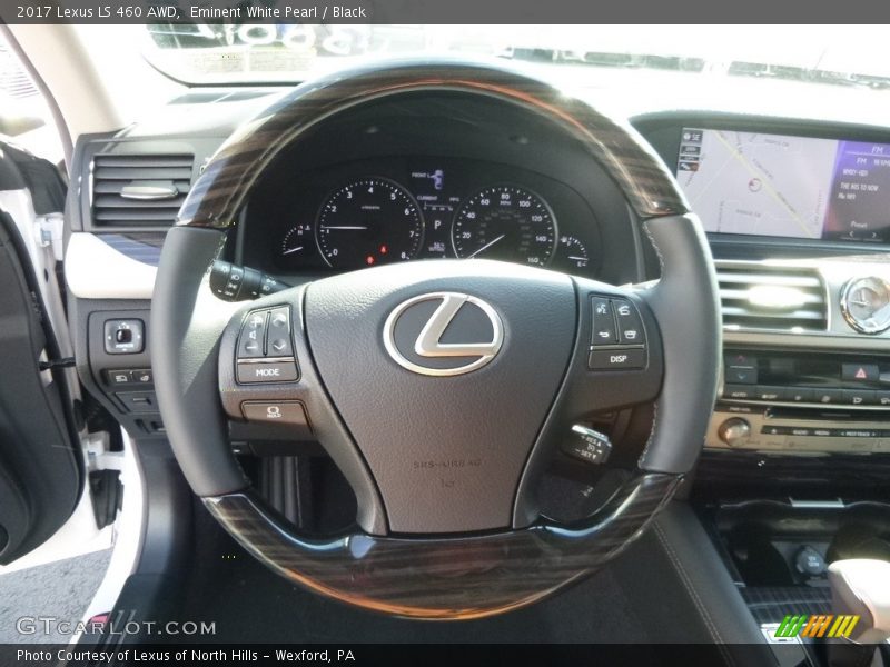 Eminent White Pearl / Black 2017 Lexus LS 460 AWD