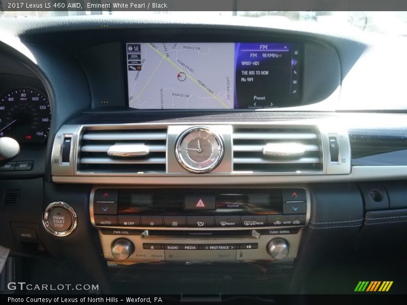 Eminent White Pearl / Black 2017 Lexus LS 460 AWD