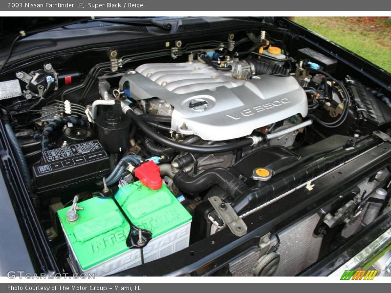 Super Black / Beige 2003 Nissan Pathfinder LE