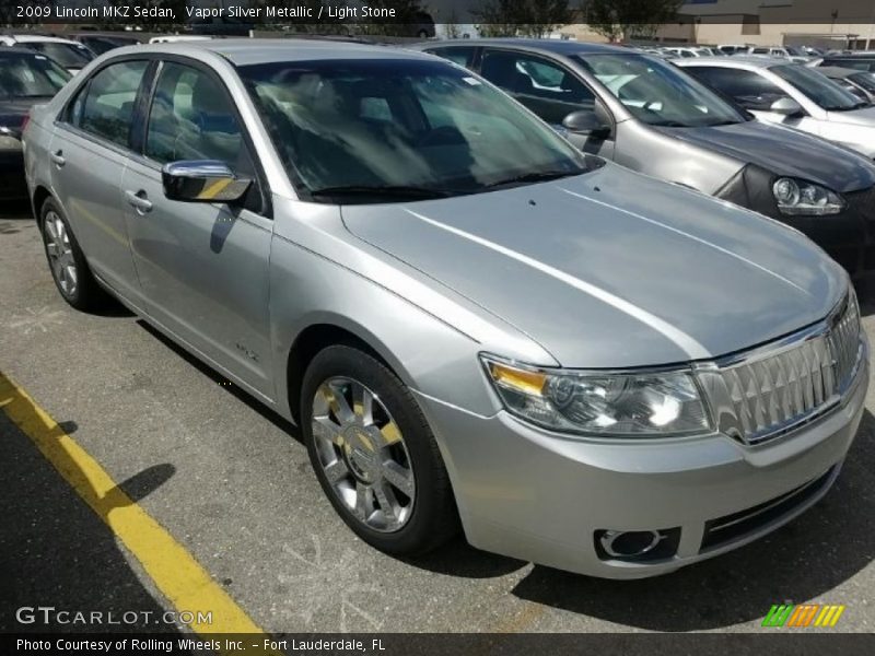 Vapor Silver Metallic / Light Stone 2009 Lincoln MKZ Sedan