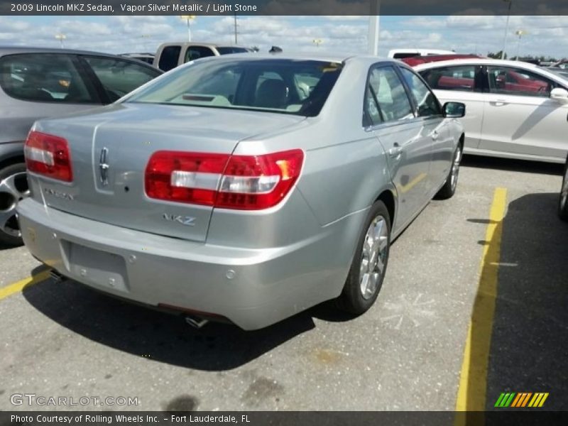 Vapor Silver Metallic / Light Stone 2009 Lincoln MKZ Sedan