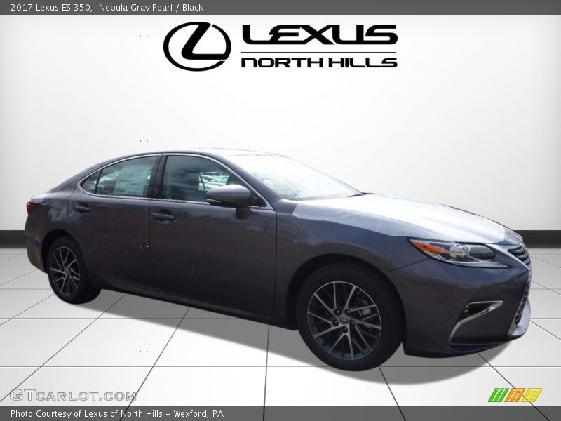 Nebula Gray Pearl / Black 2017 Lexus ES 350