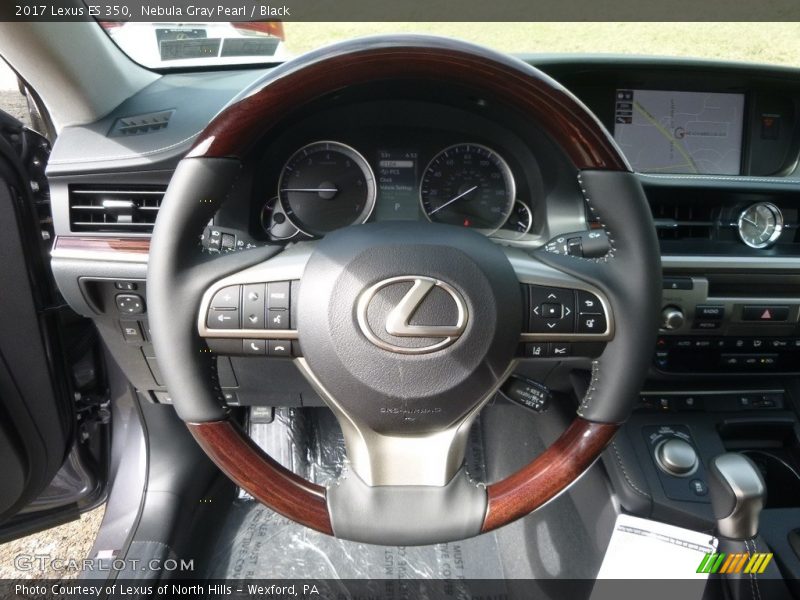 Nebula Gray Pearl / Black 2017 Lexus ES 350