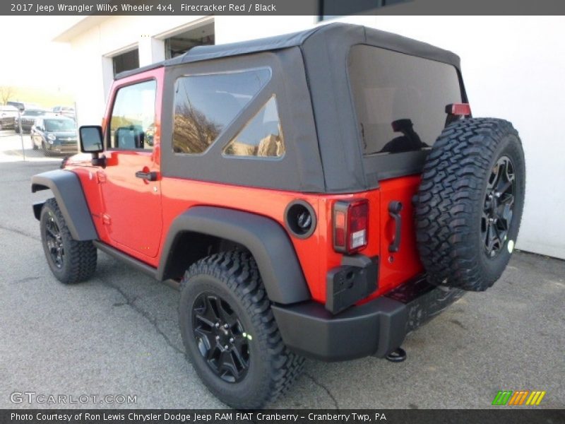 Firecracker Red / Black 2017 Jeep Wrangler Willys Wheeler 4x4