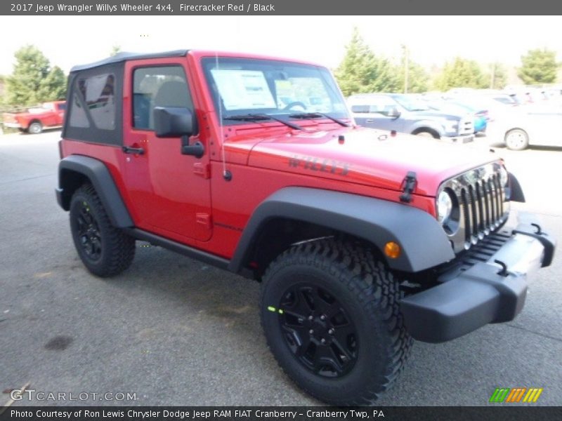 Firecracker Red / Black 2017 Jeep Wrangler Willys Wheeler 4x4