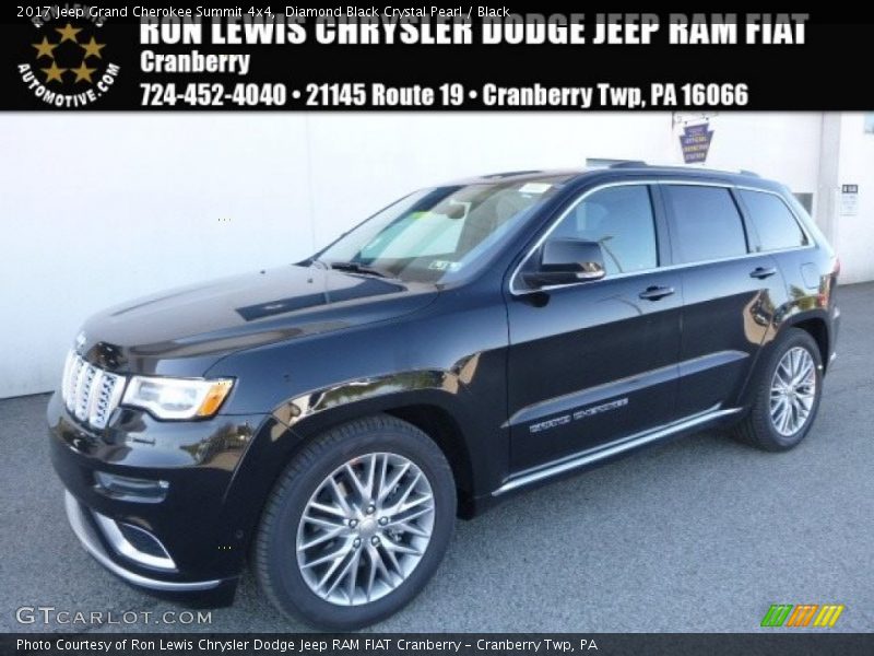 Diamond Black Crystal Pearl / Black 2017 Jeep Grand Cherokee Summit 4x4