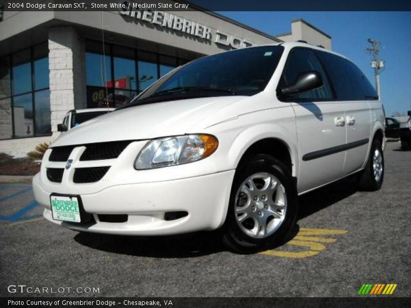 Stone White / Medium Slate Gray 2004 Dodge Caravan SXT