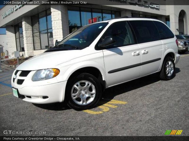 Stone White / Medium Slate Gray 2004 Dodge Caravan SXT