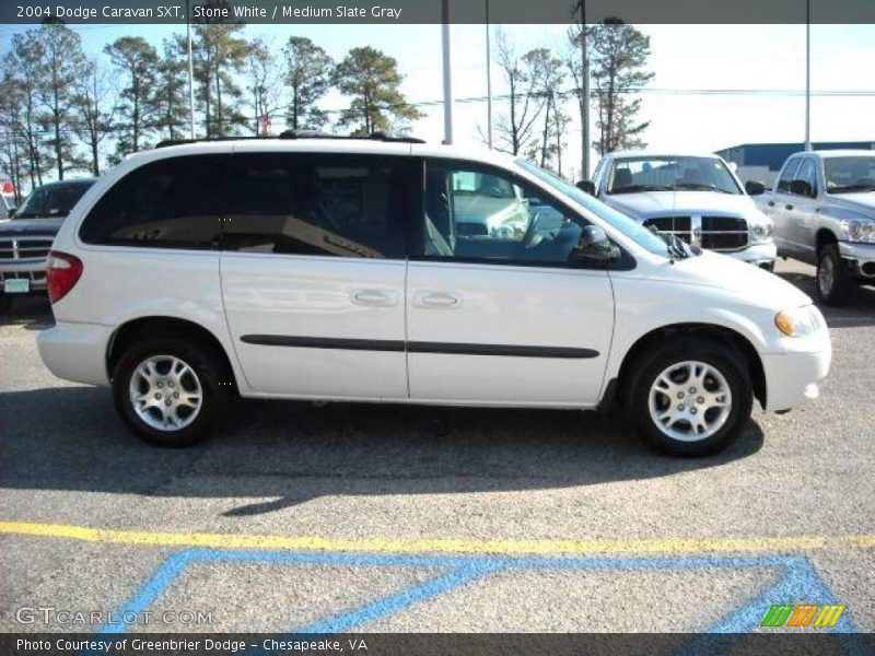Stone White / Medium Slate Gray 2004 Dodge Caravan SXT