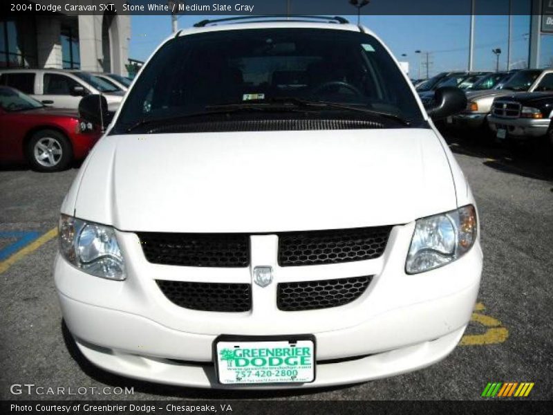 Stone White / Medium Slate Gray 2004 Dodge Caravan SXT