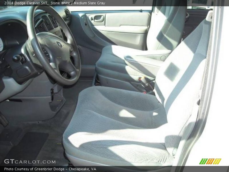 Stone White / Medium Slate Gray 2004 Dodge Caravan SXT
