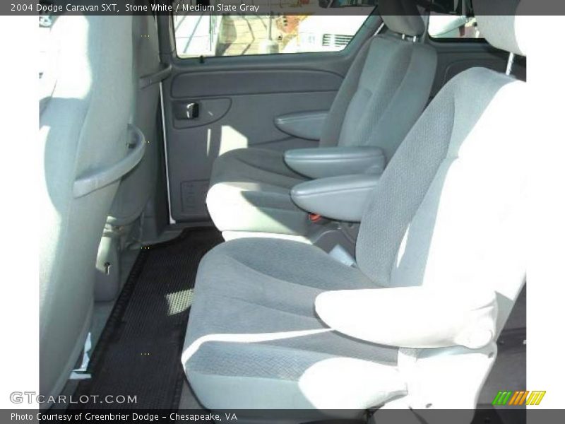 Stone White / Medium Slate Gray 2004 Dodge Caravan SXT