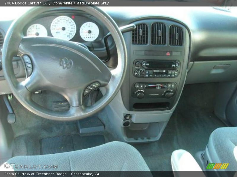 Stone White / Medium Slate Gray 2004 Dodge Caravan SXT