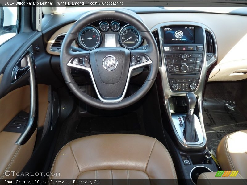 White Diamond Tricoat / Choccachino 2014 Buick Verano Leather