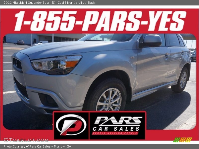 Cool Silver Metallic / Black 2011 Mitsubishi Outlander Sport ES