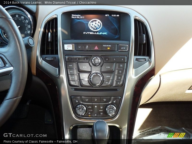 White Diamond Tricoat / Choccachino 2014 Buick Verano Leather