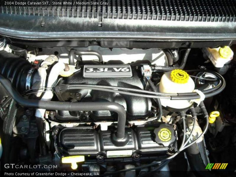 Stone White / Medium Slate Gray 2004 Dodge Caravan SXT