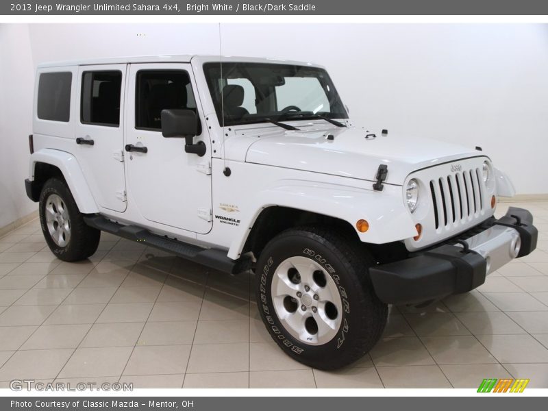 Bright White / Black/Dark Saddle 2013 Jeep Wrangler Unlimited Sahara 4x4