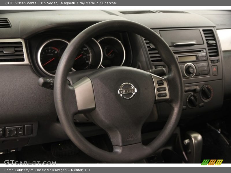 Magnetic Gray Metallic / Charcoal 2010 Nissan Versa 1.8 S Sedan