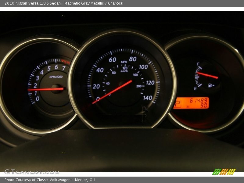 Magnetic Gray Metallic / Charcoal 2010 Nissan Versa 1.8 S Sedan