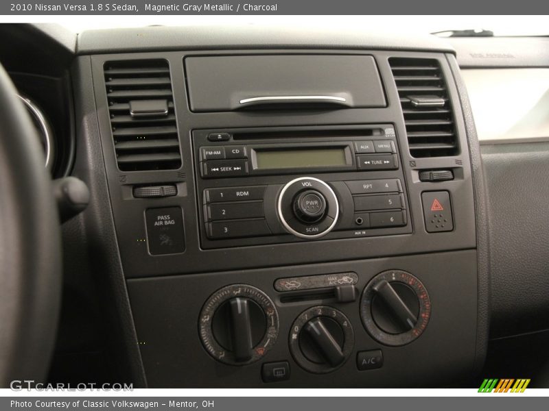 Magnetic Gray Metallic / Charcoal 2010 Nissan Versa 1.8 S Sedan