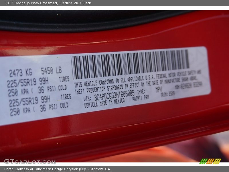 Redline 2K / Black 2017 Dodge Journey Crossroad