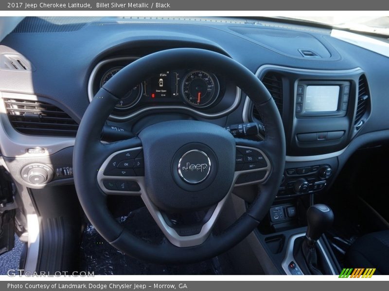 Billet Silver Metallic / Black 2017 Jeep Cherokee Latitude