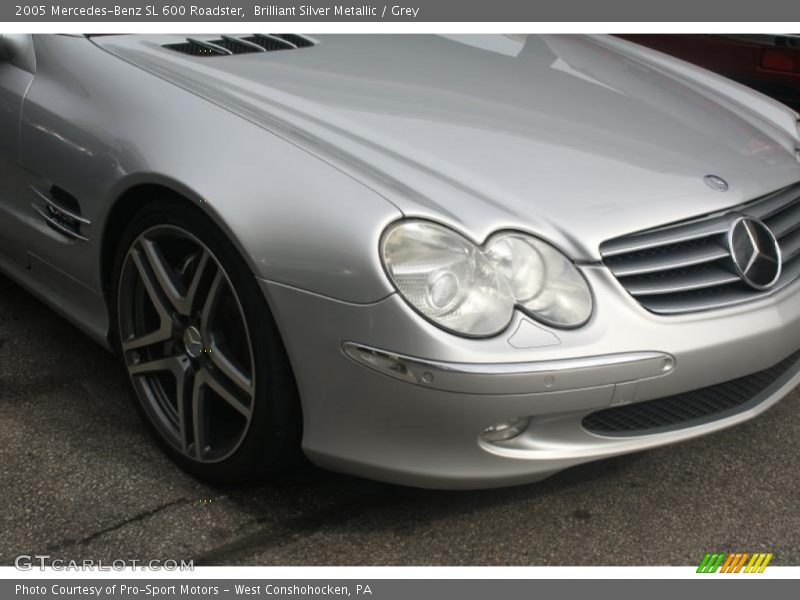 Brilliant Silver Metallic / Grey 2005 Mercedes-Benz SL 600 Roadster