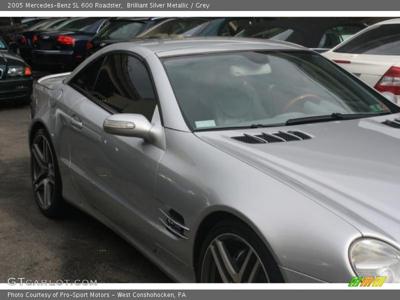 Brilliant Silver Metallic / Grey 2005 Mercedes-Benz SL 600 Roadster