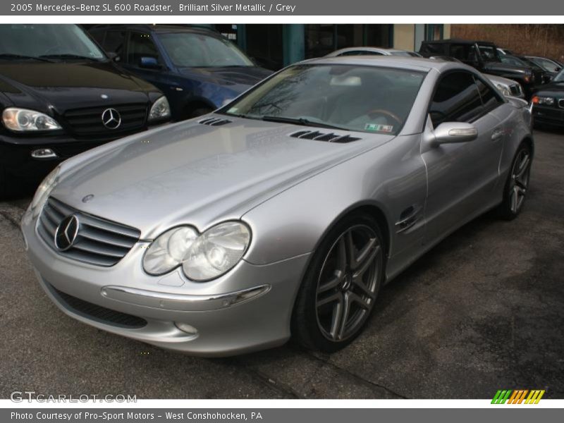 Brilliant Silver Metallic / Grey 2005 Mercedes-Benz SL 600 Roadster