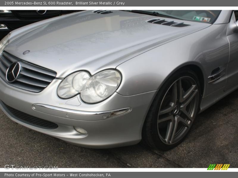 Brilliant Silver Metallic / Grey 2005 Mercedes-Benz SL 600 Roadster