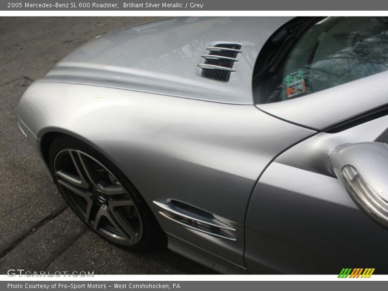 Brilliant Silver Metallic / Grey 2005 Mercedes-Benz SL 600 Roadster