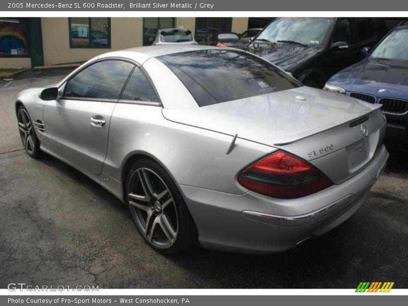 Brilliant Silver Metallic / Grey 2005 Mercedes-Benz SL 600 Roadster
