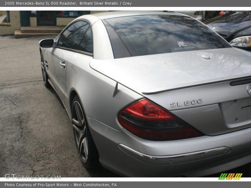 Brilliant Silver Metallic / Grey 2005 Mercedes-Benz SL 600 Roadster