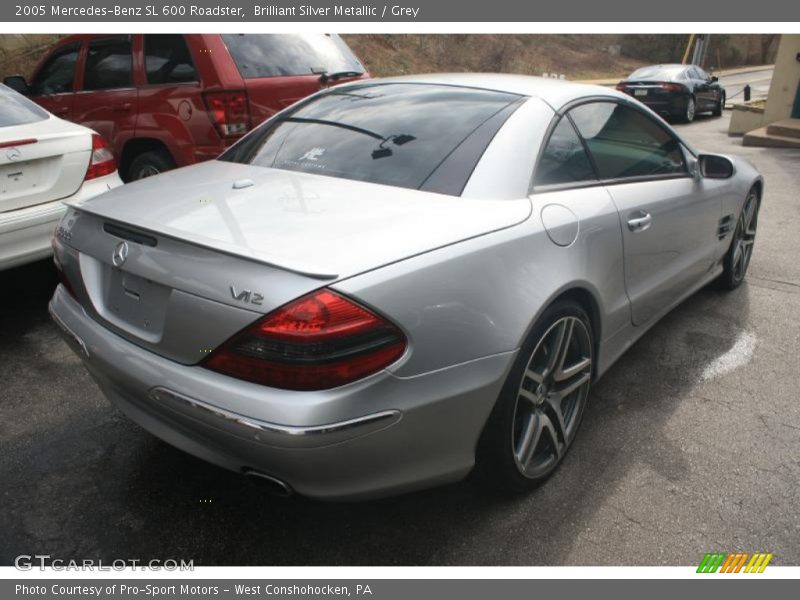 Brilliant Silver Metallic / Grey 2005 Mercedes-Benz SL 600 Roadster