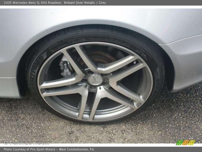 Brilliant Silver Metallic / Grey 2005 Mercedes-Benz SL 600 Roadster
