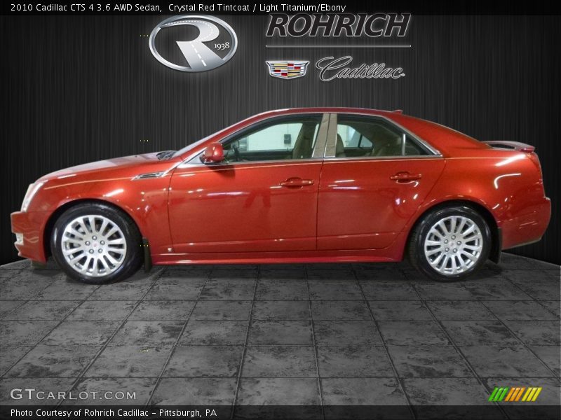 Crystal Red Tintcoat / Light Titanium/Ebony 2010 Cadillac CTS 4 3.6 AWD Sedan