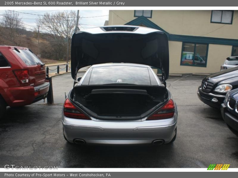 Brilliant Silver Metallic / Grey 2005 Mercedes-Benz SL 600 Roadster