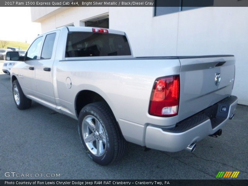 Bright Silver Metallic / Black/Diesel Gray 2017 Ram 1500 Express Quad Cab 4x4